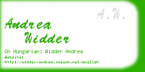 andrea widder business card
